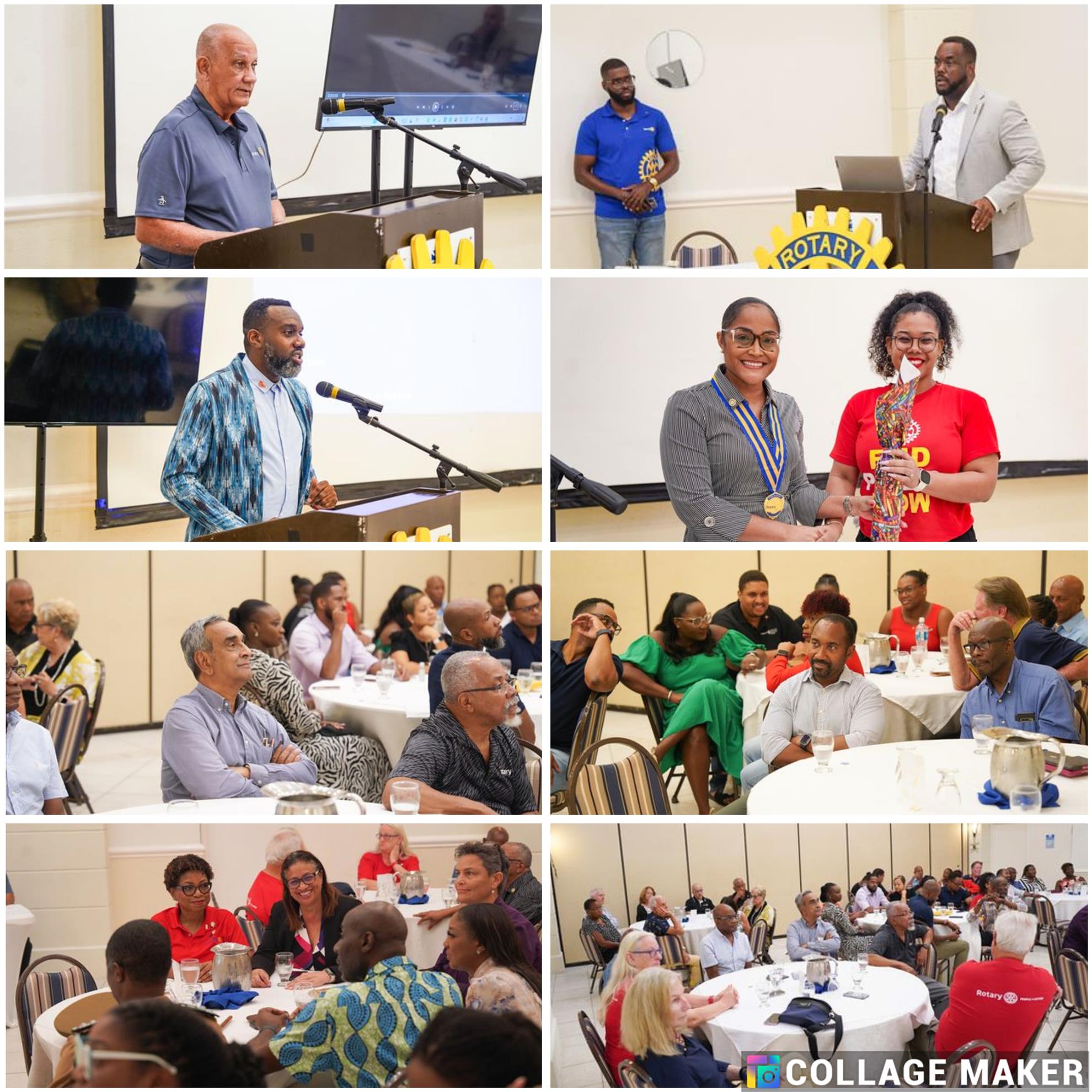Images of Rotarians at the joint polio meeting