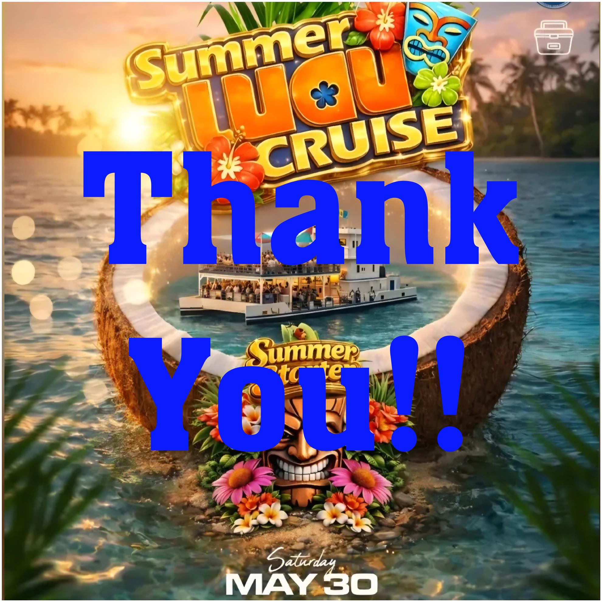 Thank you over luau flier