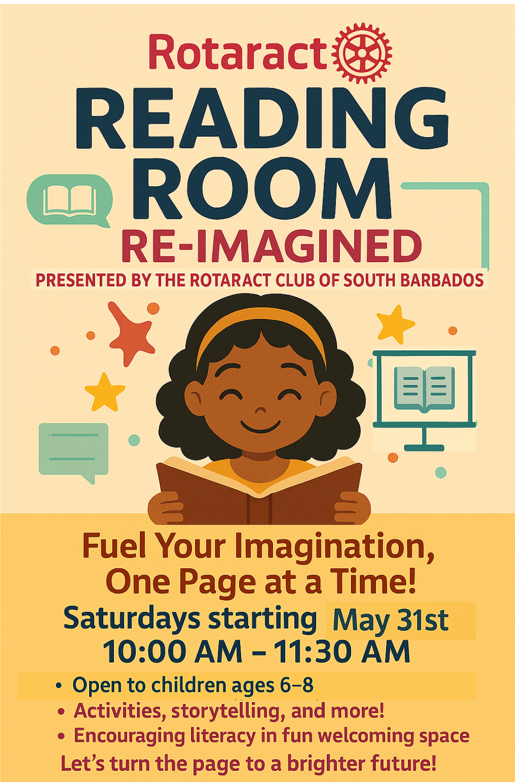 Rotaract Reading Room flier