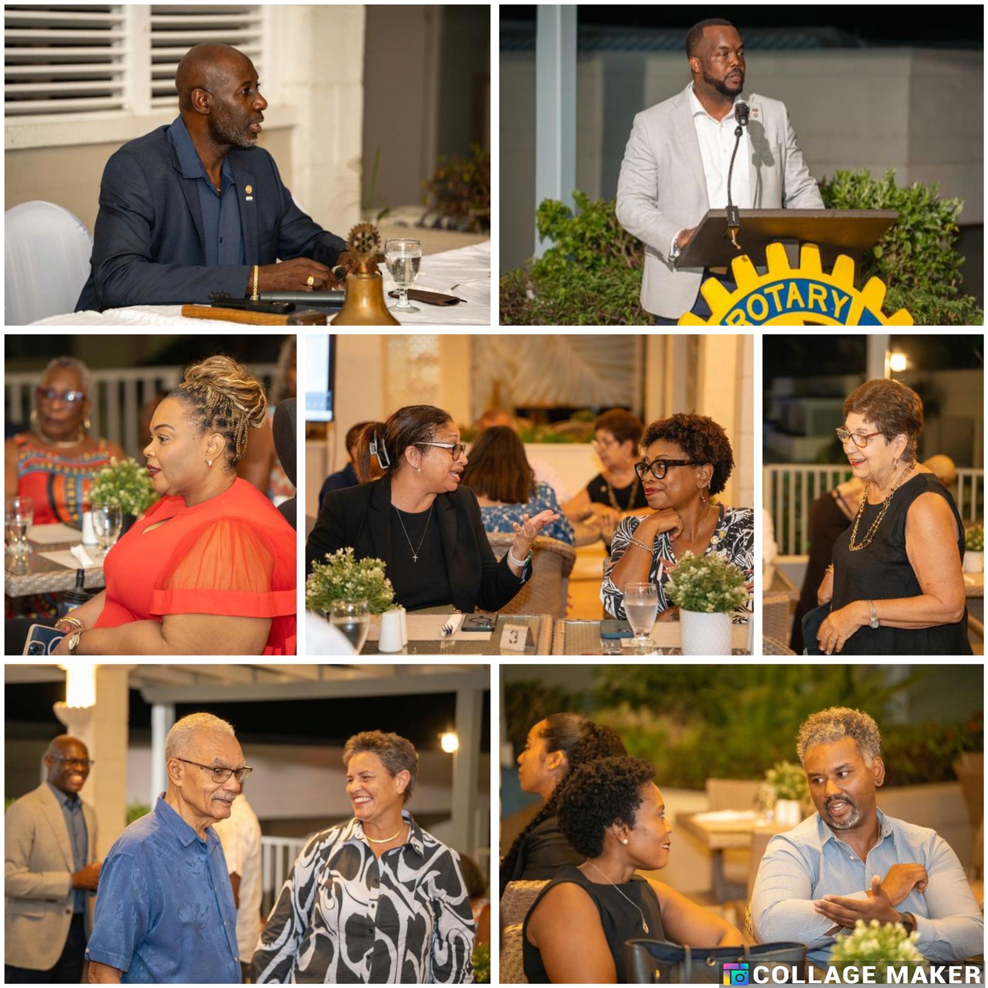 Images of Rotarians at the BimPay meeting