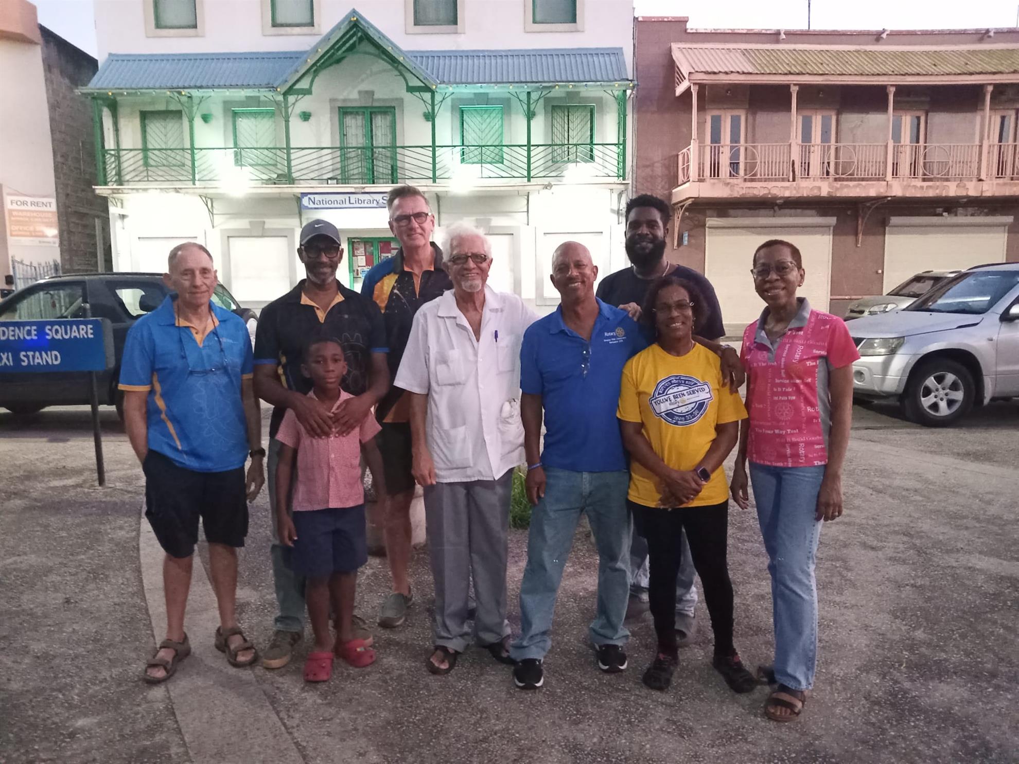 Image of Rotarians at Bridgetown feeding