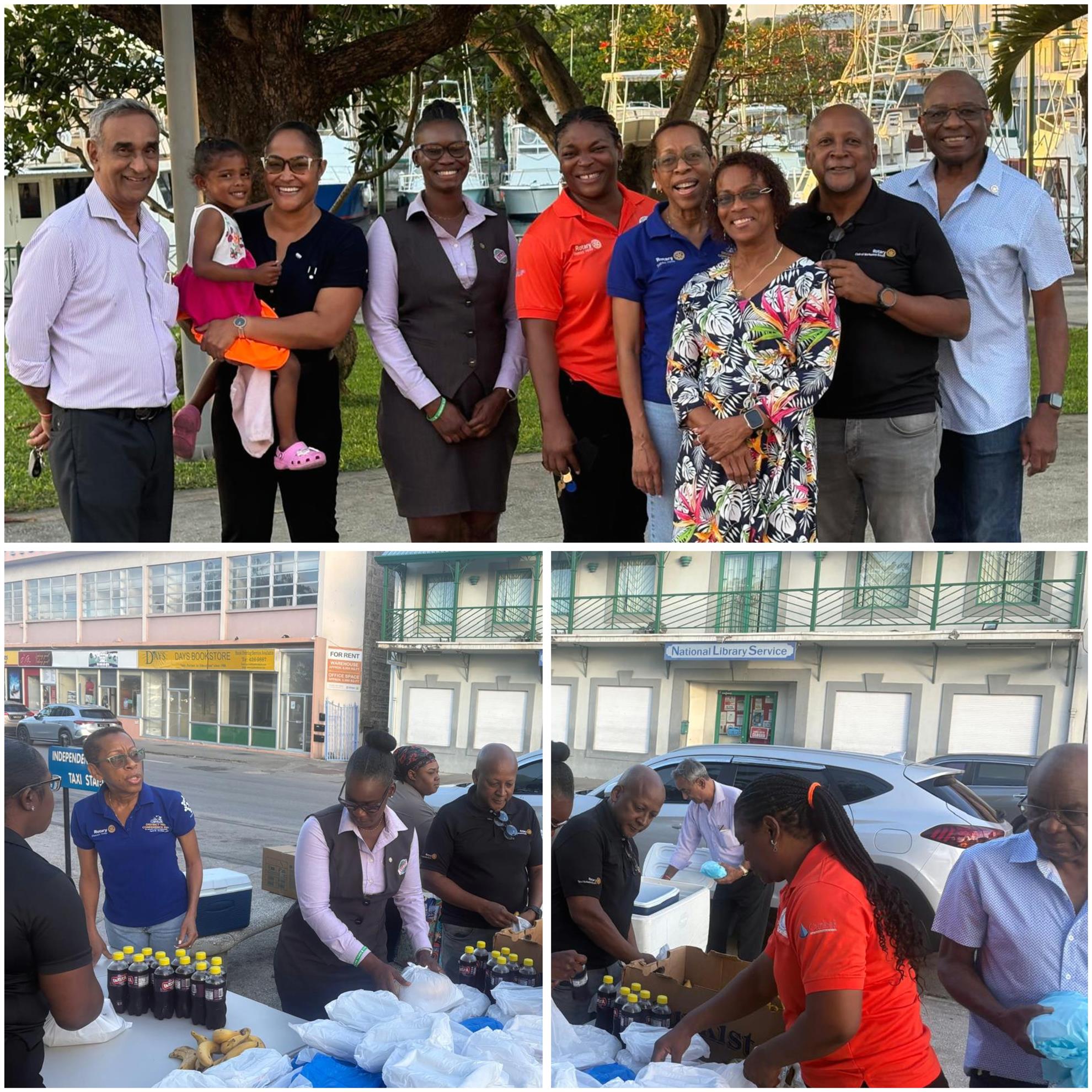 Rotarians who assisted at Bridgetown feeding