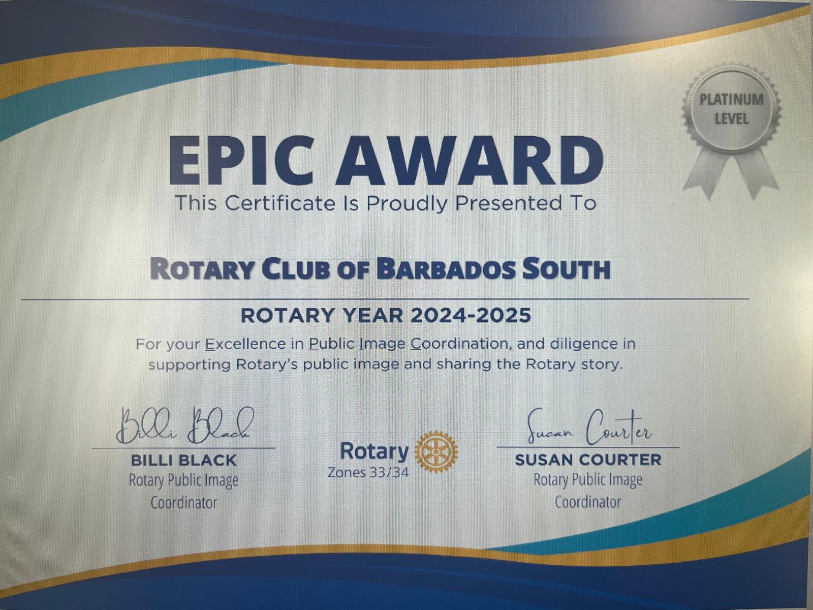 Platinum citation for public image