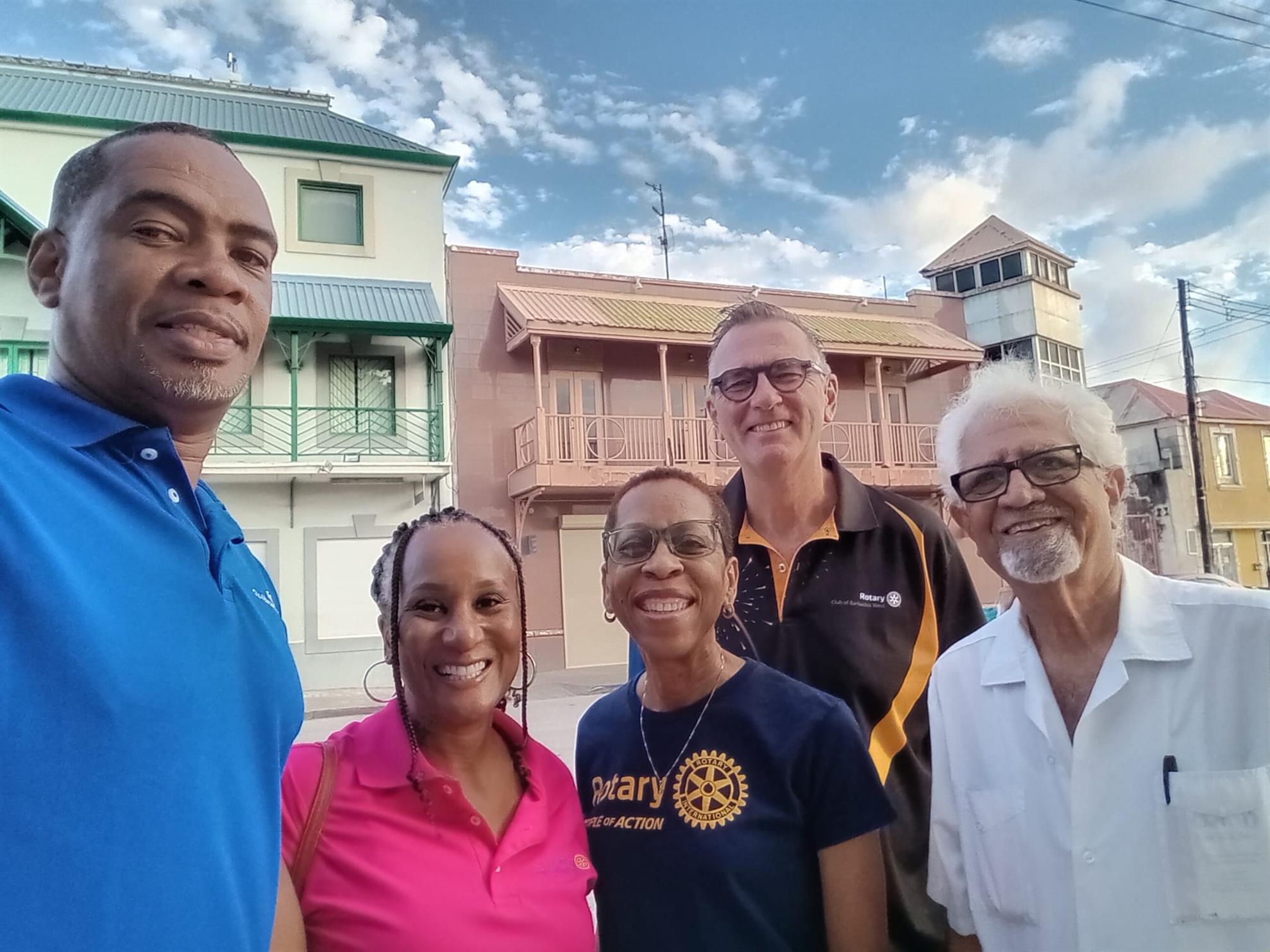 Rotarians who assisted at Bridgetown feeding