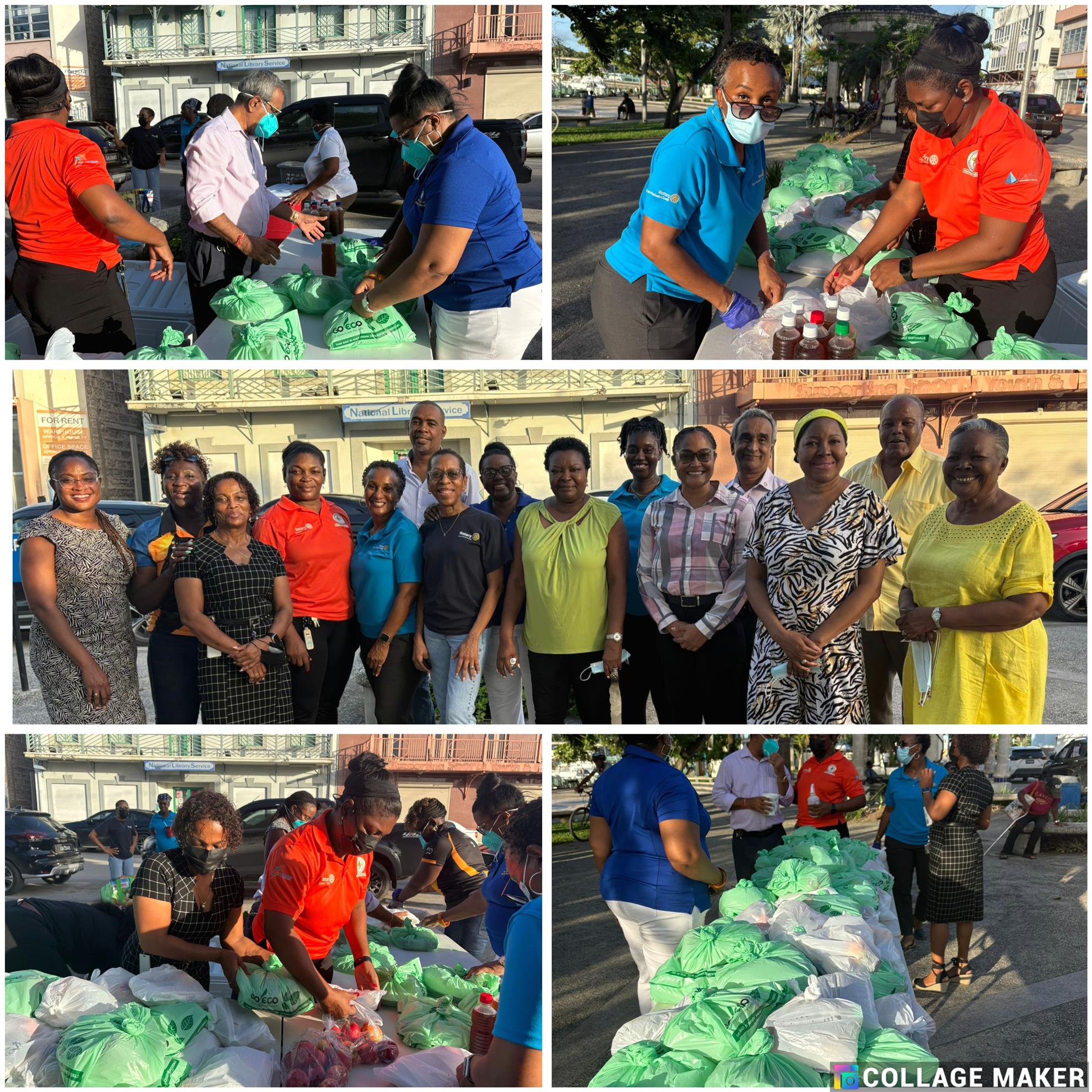 Images of the group who participated in Bridgetown feeding