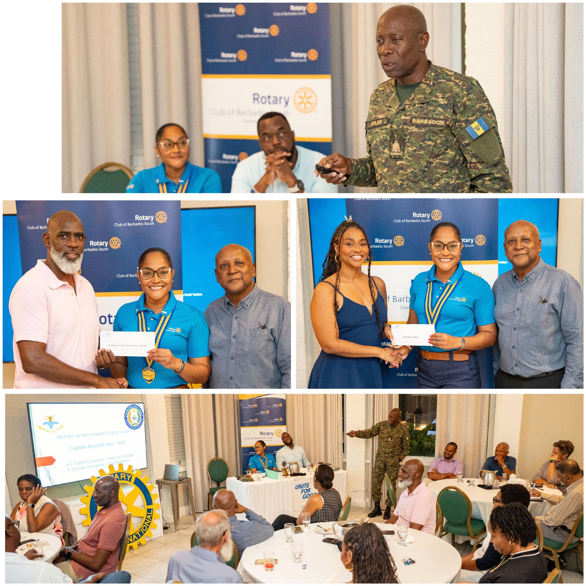 Collage of images from the meeting