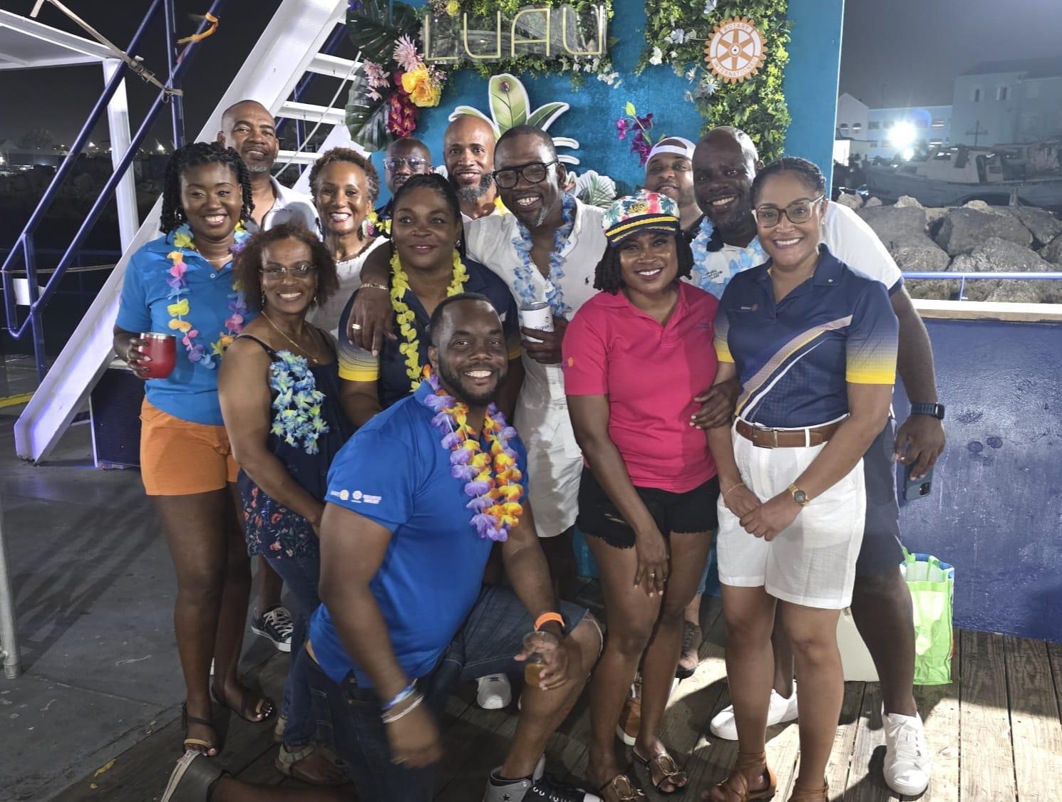 Rotarians who attended the luau