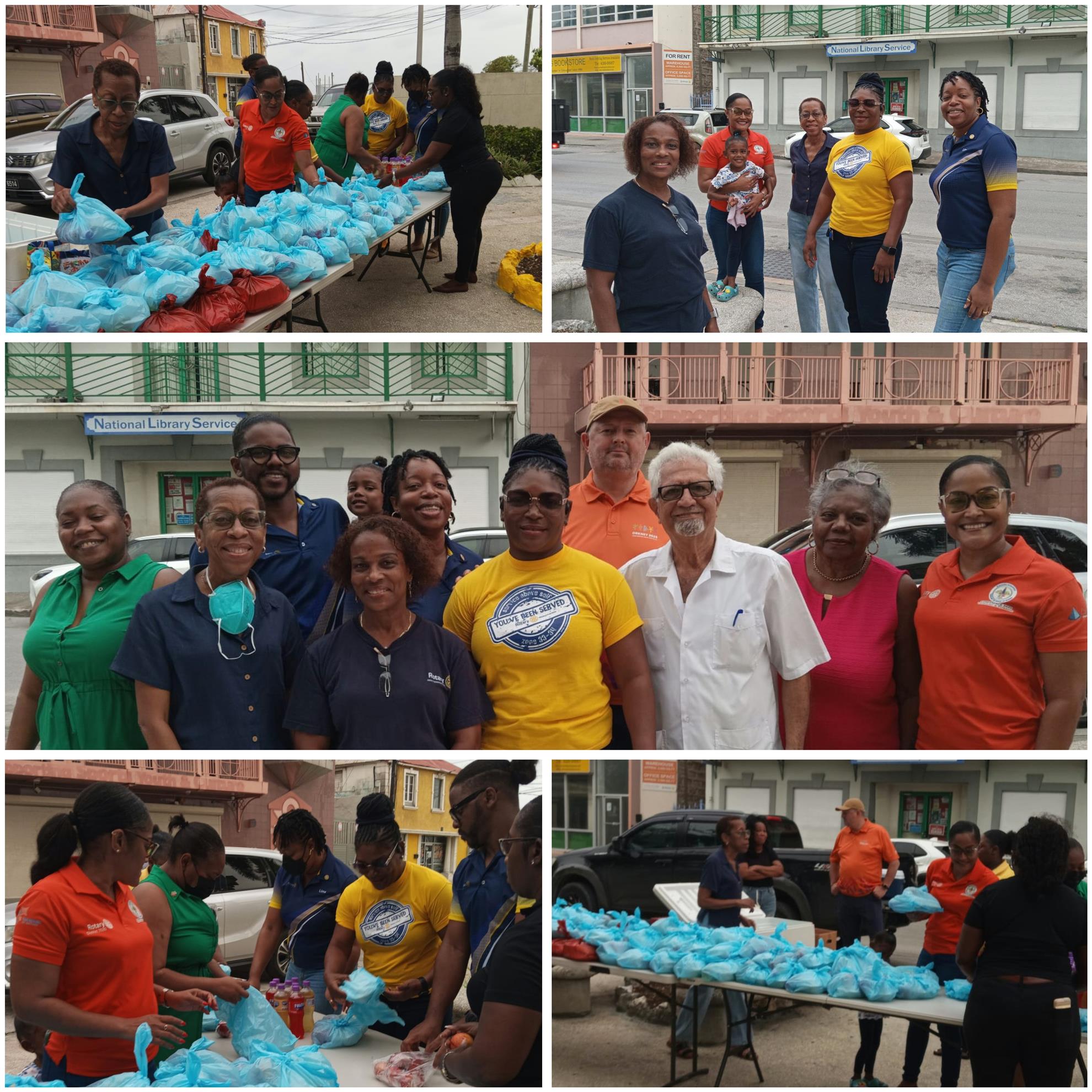 Rotarians who assisted at Bridgetown feeding