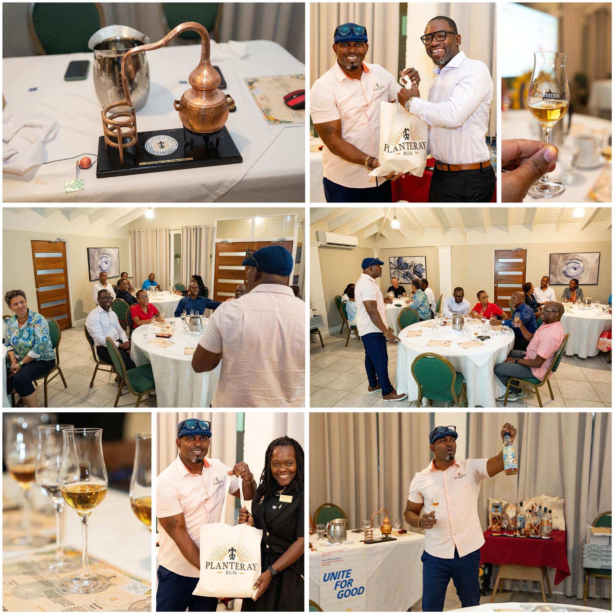 images from the rum tasting session