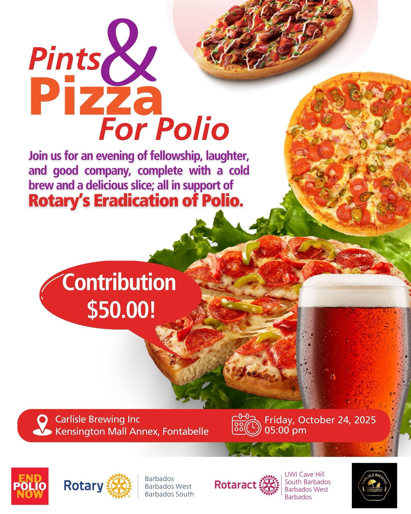 Pints and Pizza for Polio