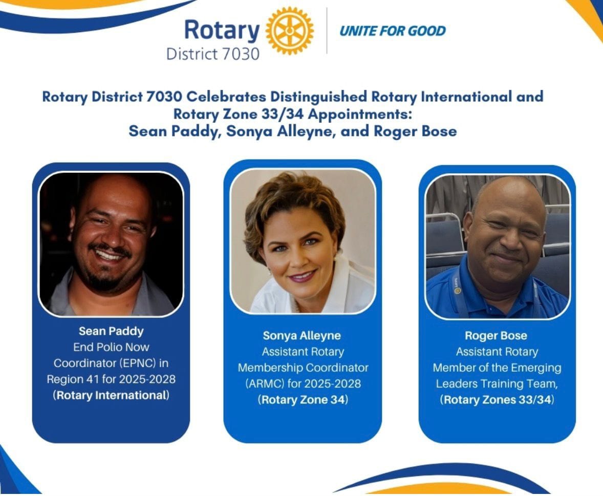 New district assignments for PDG Sonya, Sean Paddy and Roger Bose