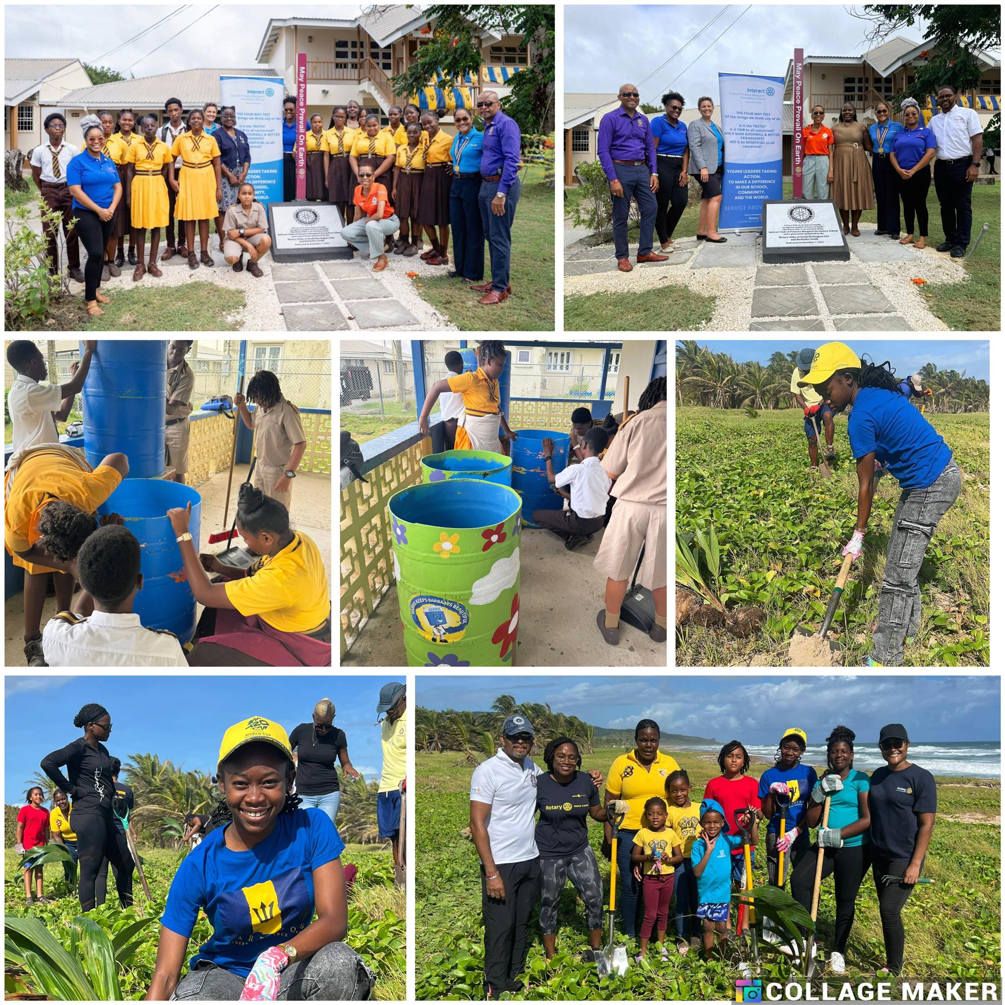 Images of the various activities of the newly chartered PMSS Interact Club