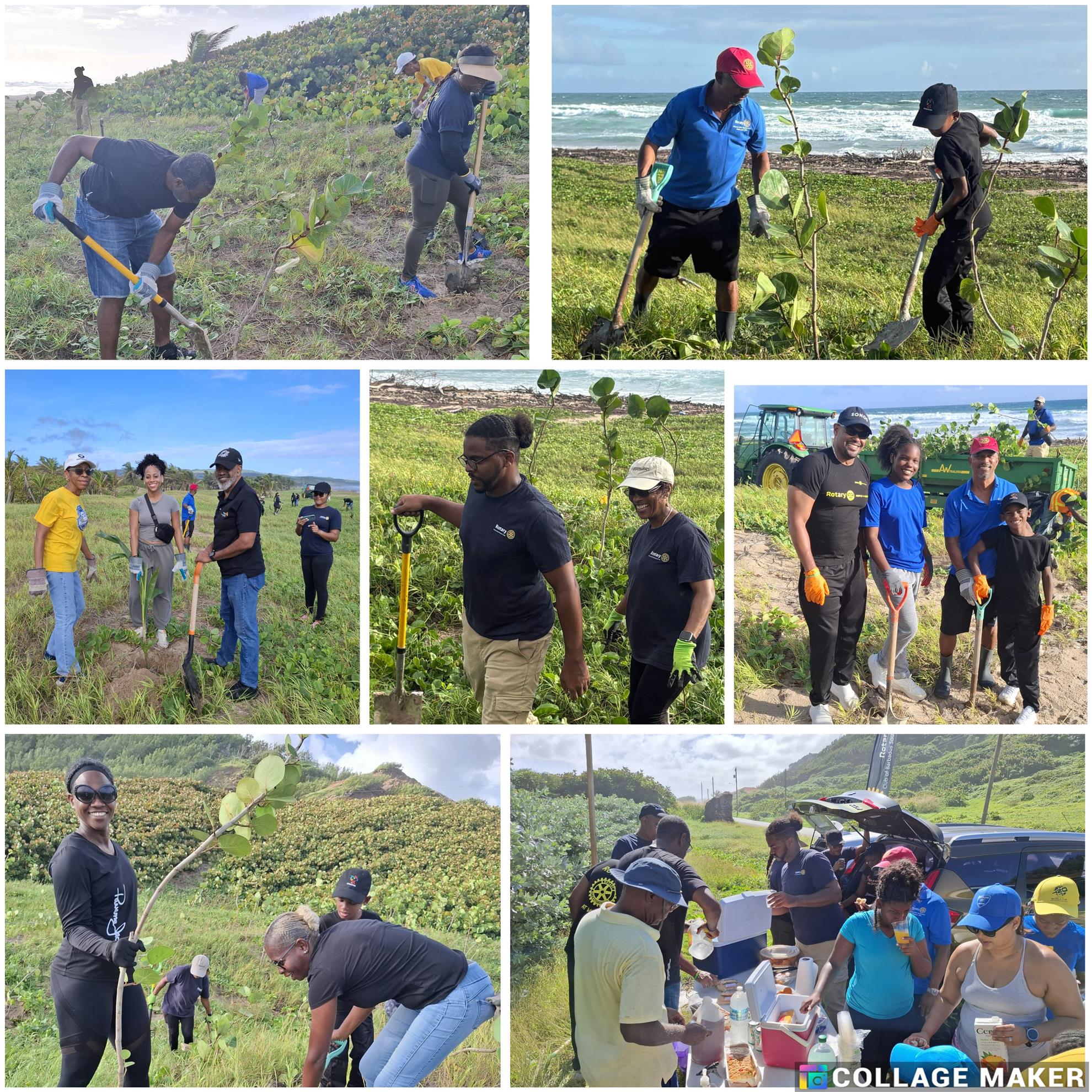 Images from the tree planting exercise on the east coast of Barbados