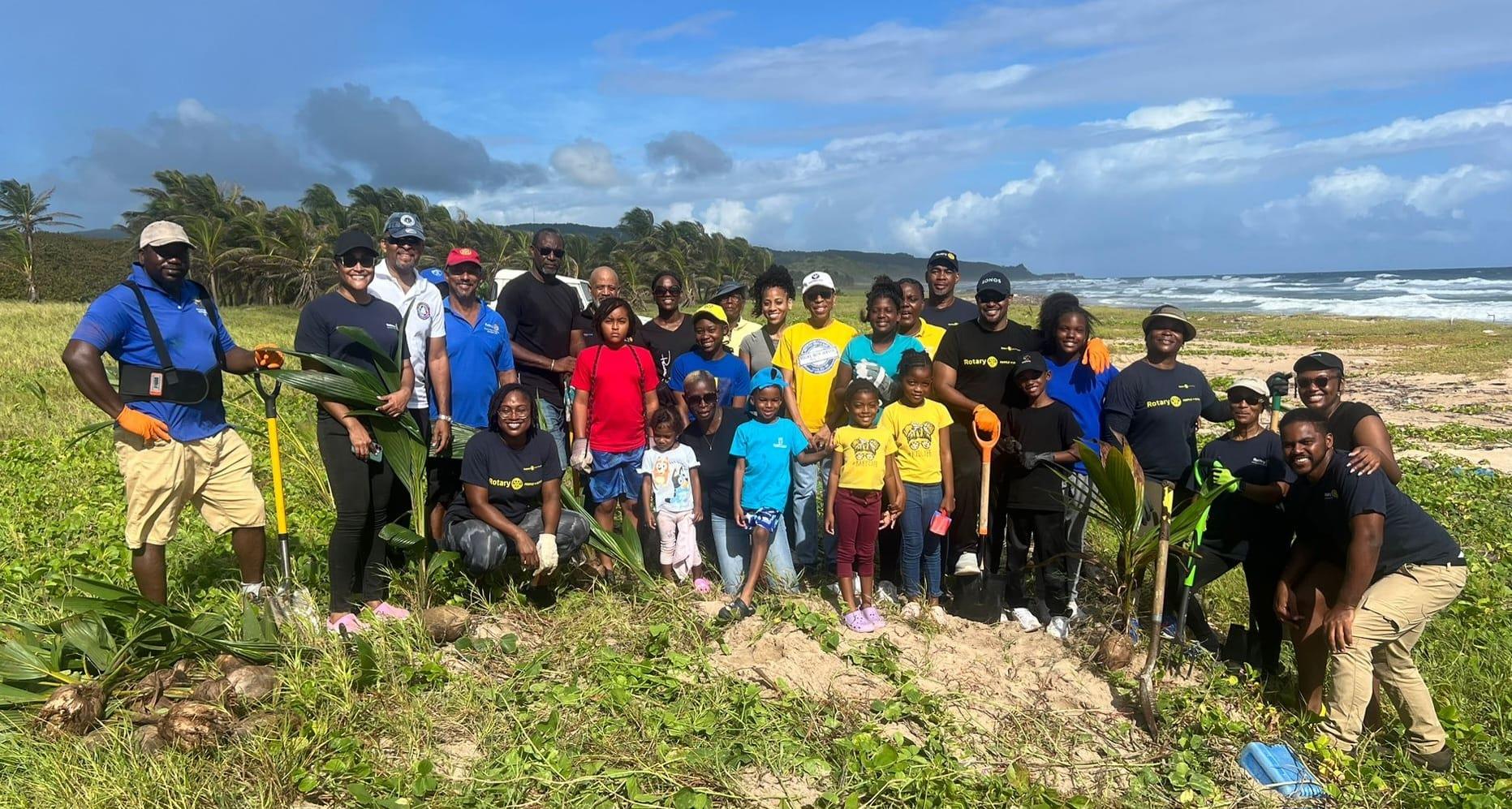 group image of everyone who was involved in the tree planting exercise
