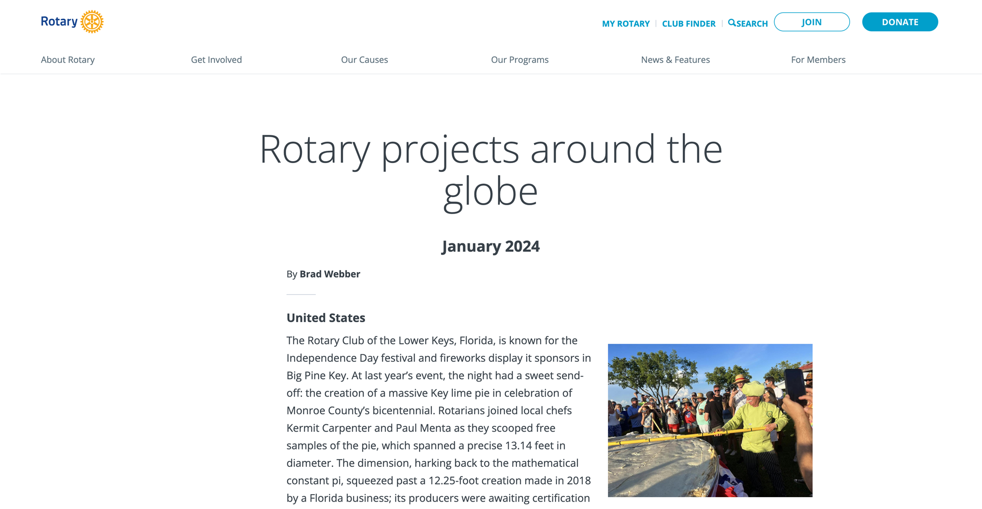 Rotary projects around the globe