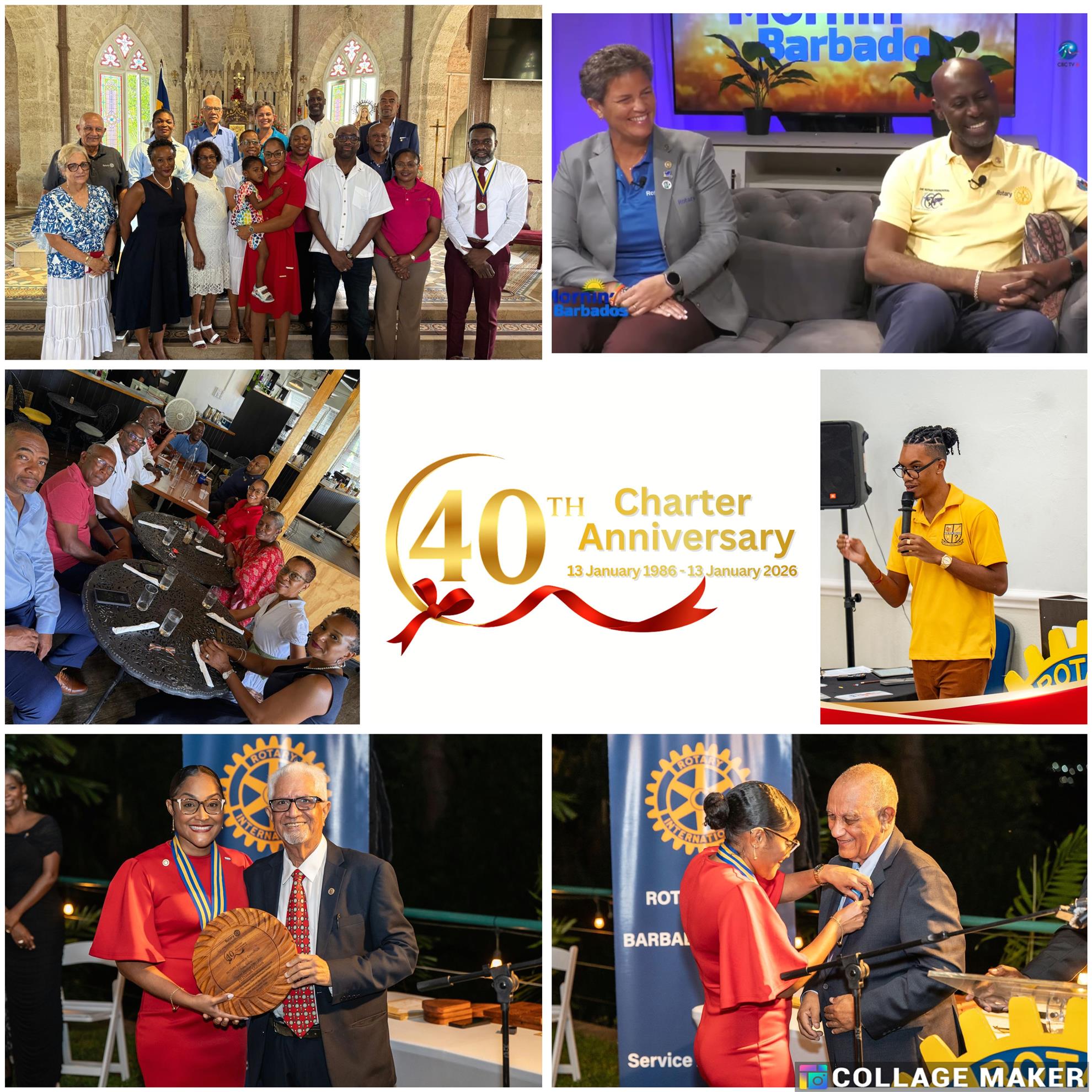 images from the various charter anniversary activities as a collage