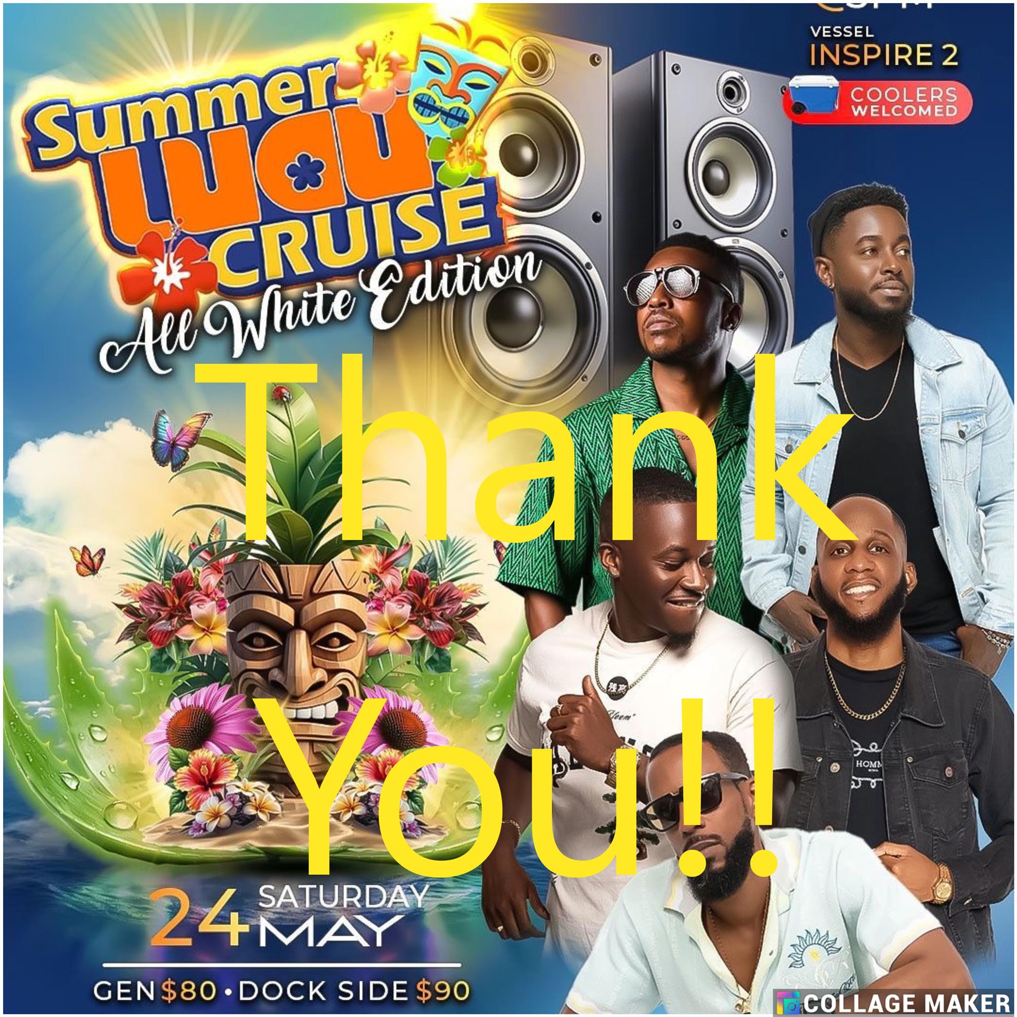 Luau Flier with thank you across it