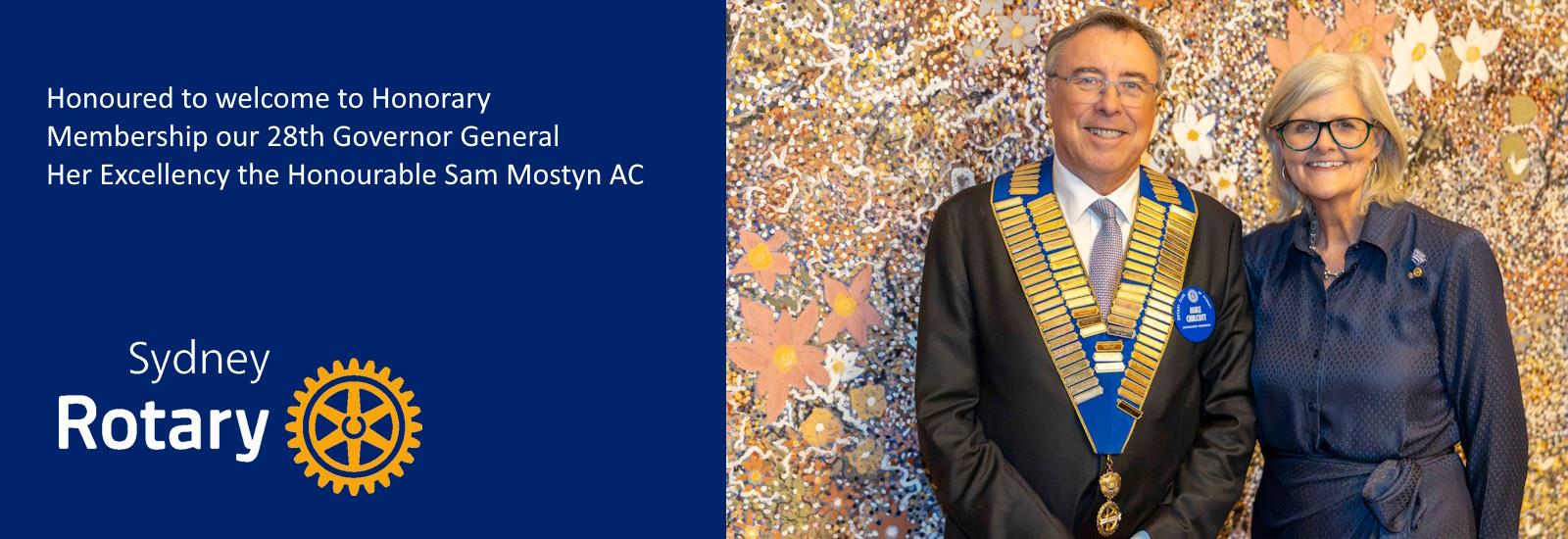 Honorary Membership for our 28th Governor General