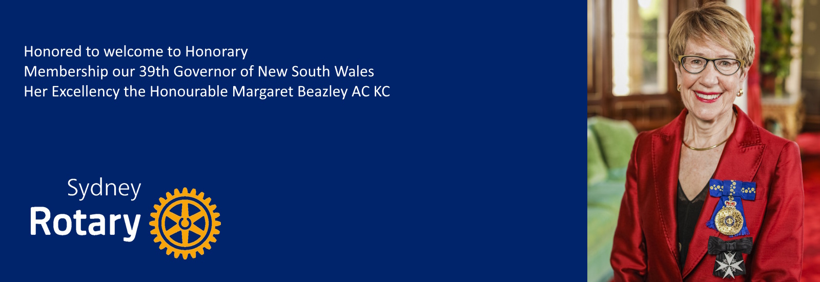 Honorary Membership for our 28th Governor General