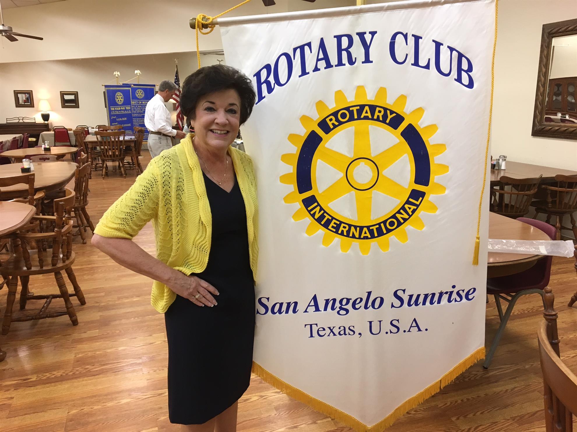 Today's Guest Speaker Charlyn Ocker with Meals for the Elderly Rotary Club of San AngeloSunrise