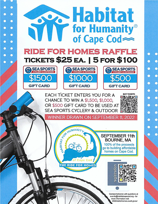 Habit for Humanity of Cape Cod - Ride for Homes Raffle