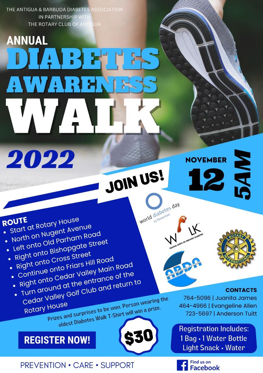 Diabetes Awareness Walk Rotary Club of Antigua