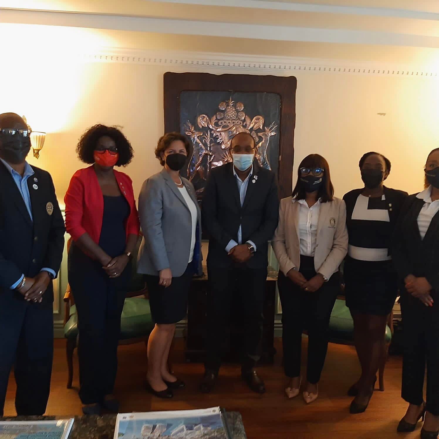 District Governor pays Courtesy Call on Prime Minister of Antigua and