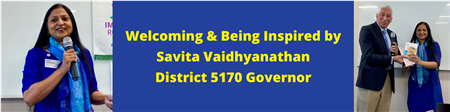 District Governor Savita Vaidhyanathan