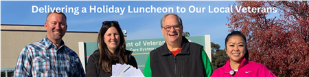 Delivering Holiday Luncheon to Veterans