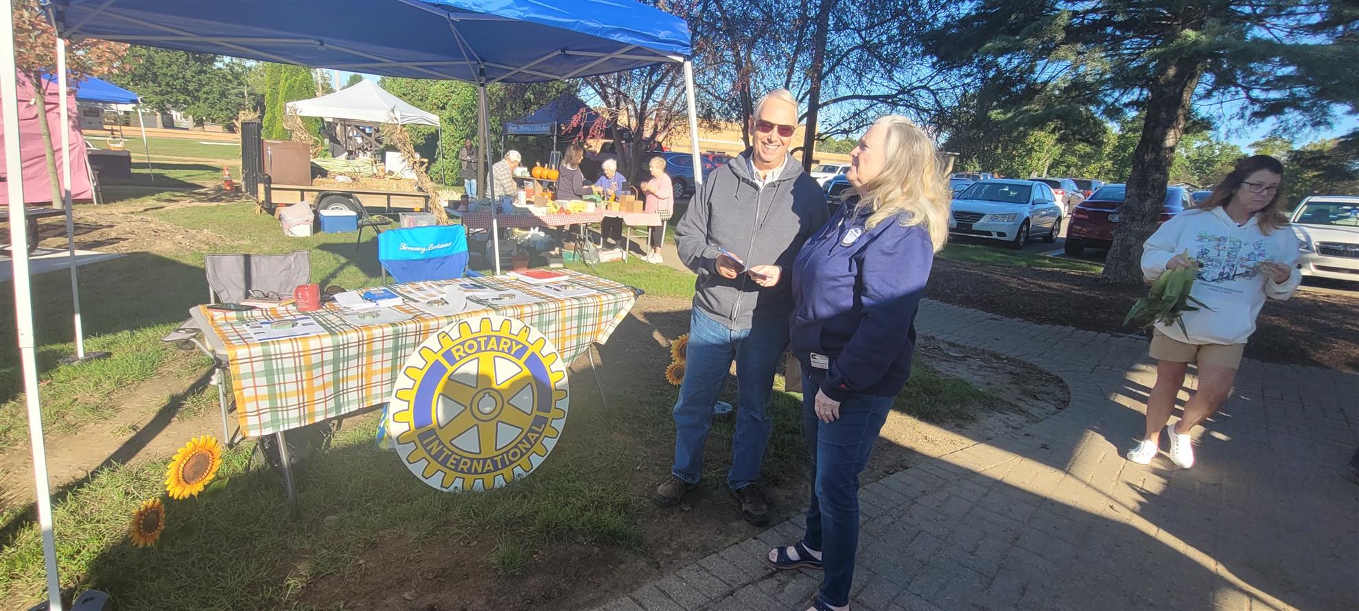 Past President, Cindee Mines at Howland Farmer's Market