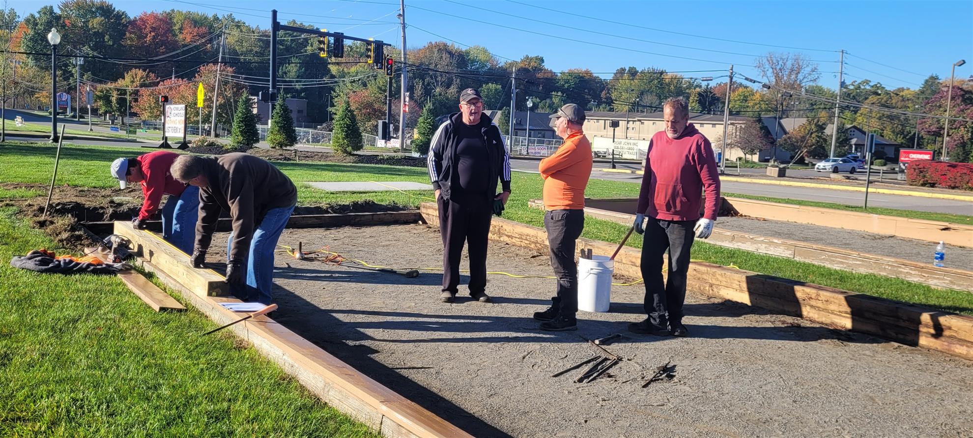 Club Members Restoring Howland Bocce Court