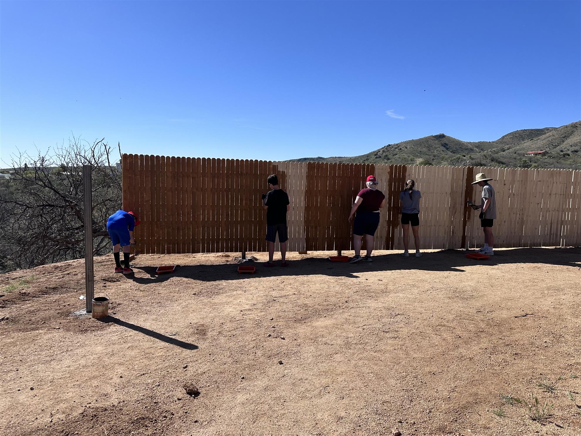 Rotary Family At Work Triangle Y Ranch Project Rotary Club of Tucson