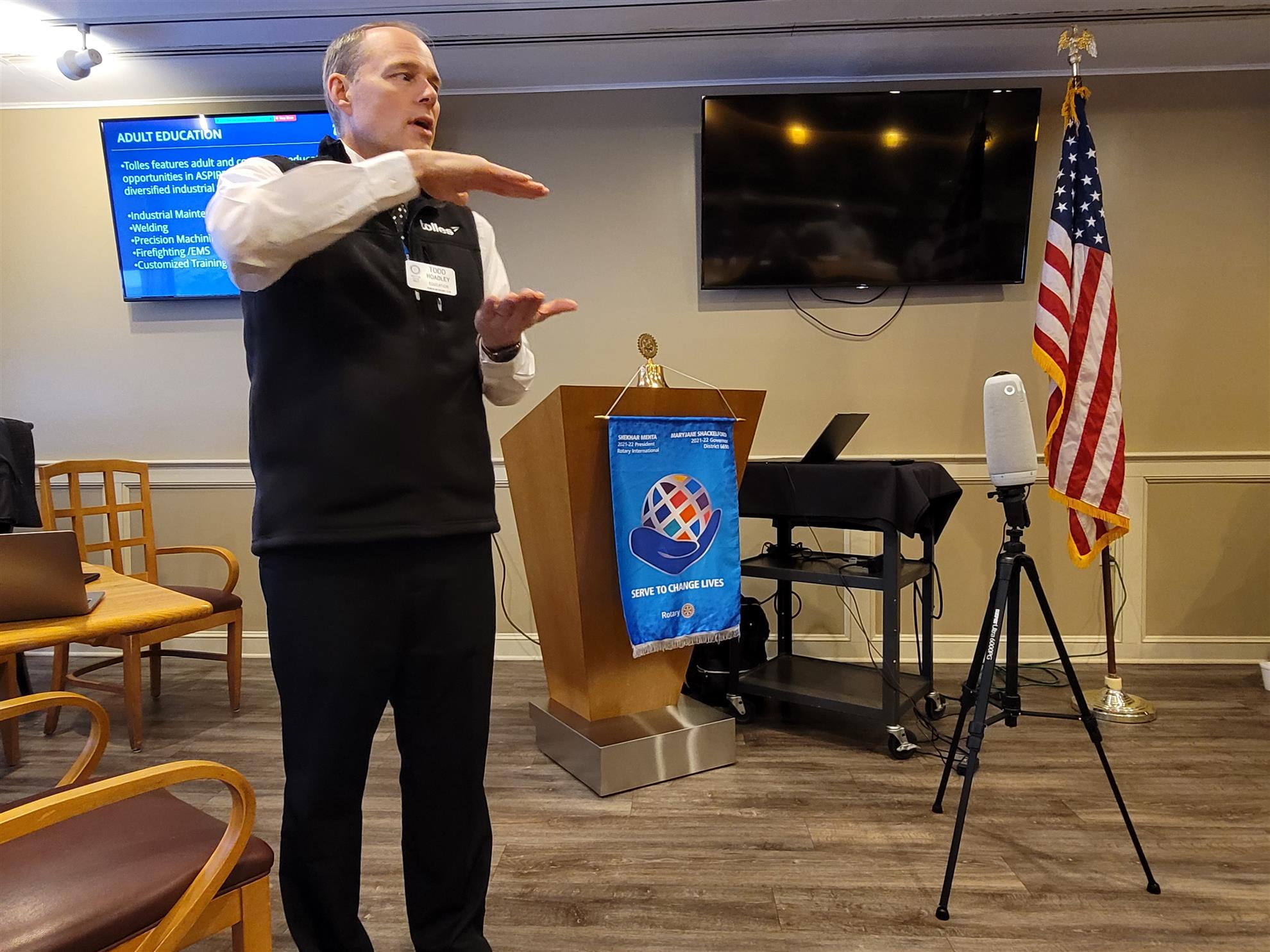1 28 22 Todd Hoadley Tolles Career Technical Center Rotary Club Of Dublin AM
