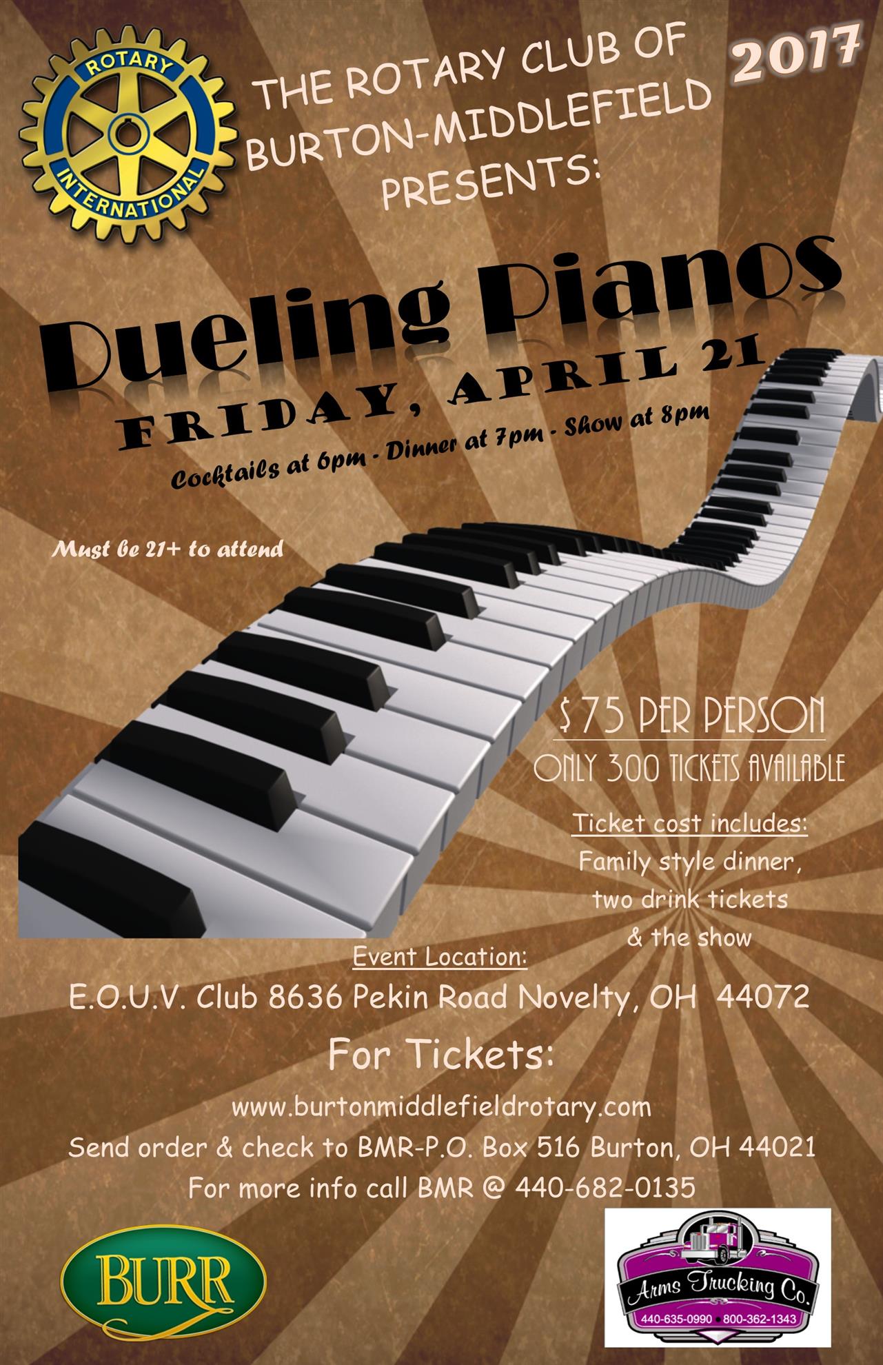 2017 BMR Dueling Piano Night Fundraiser/Good Time | Rotary Club of ...