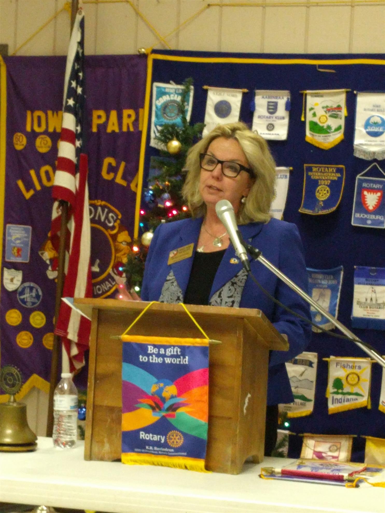 Our 2016-2017 District Governor speaks to Iowa Park Rotary