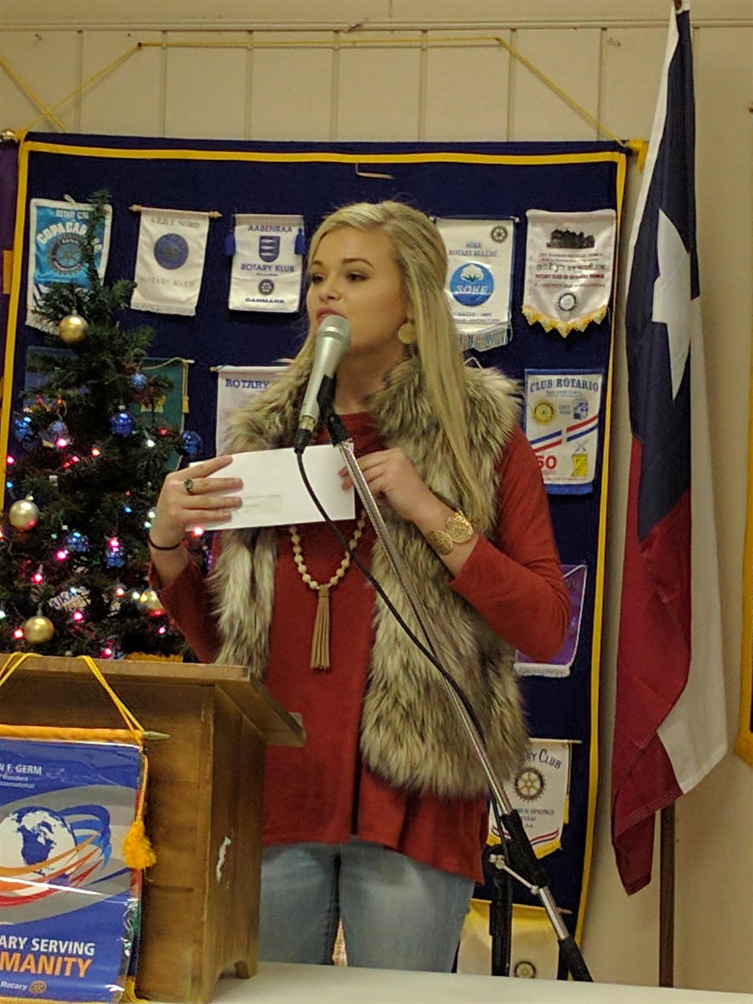 Interact (Rotary at the High School level) donates to the Eradication of Polio!