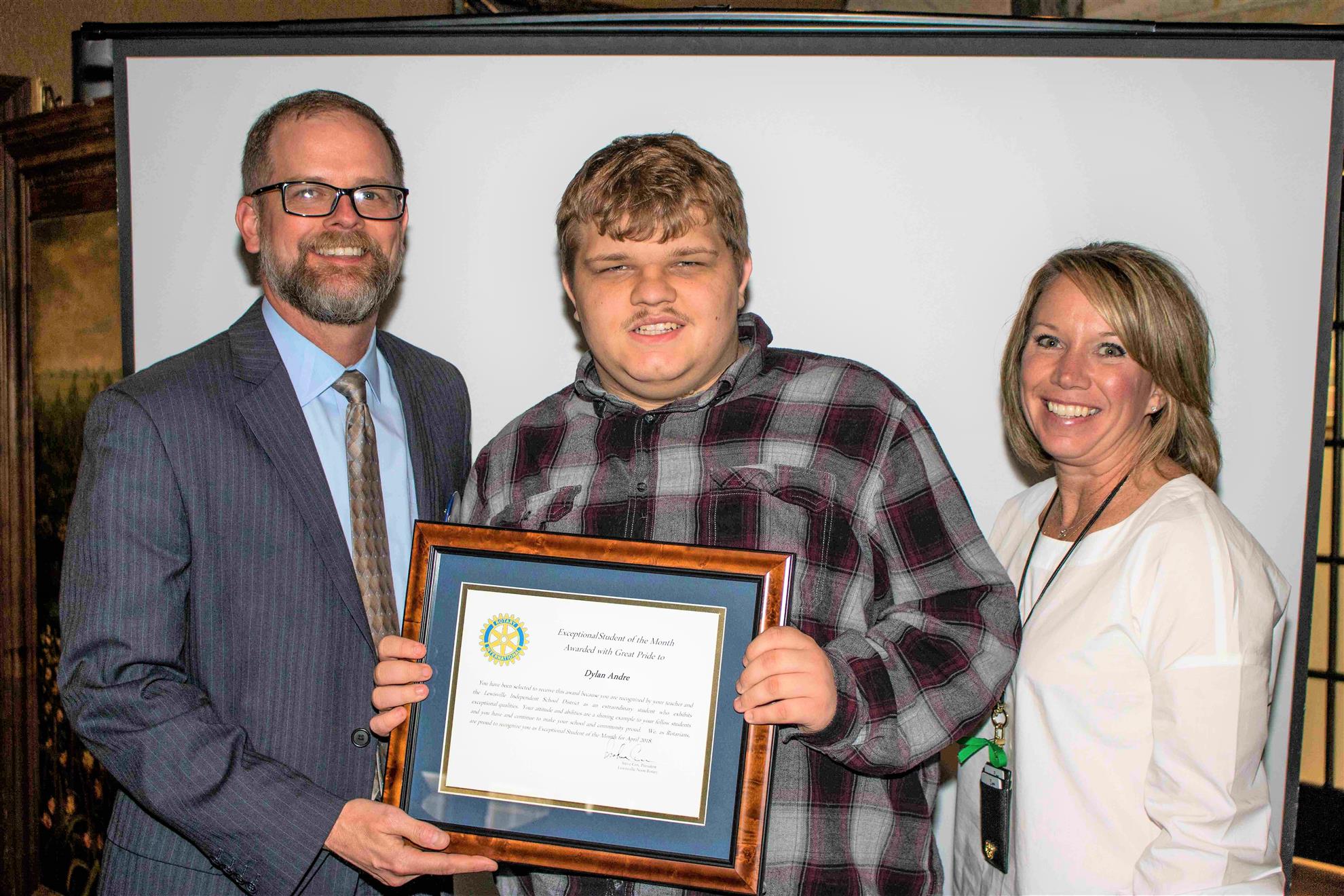 Exceptional Student of the Month, Dylan Andre