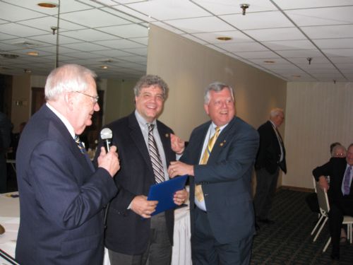 Mark Scheinberg Receiving Award from Frank Collins and Dan Larson