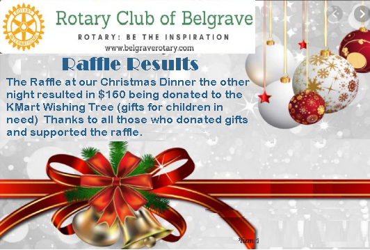 Belgrave Rotary Christmas Dinner Raffle | Rotary Club of Belgrave