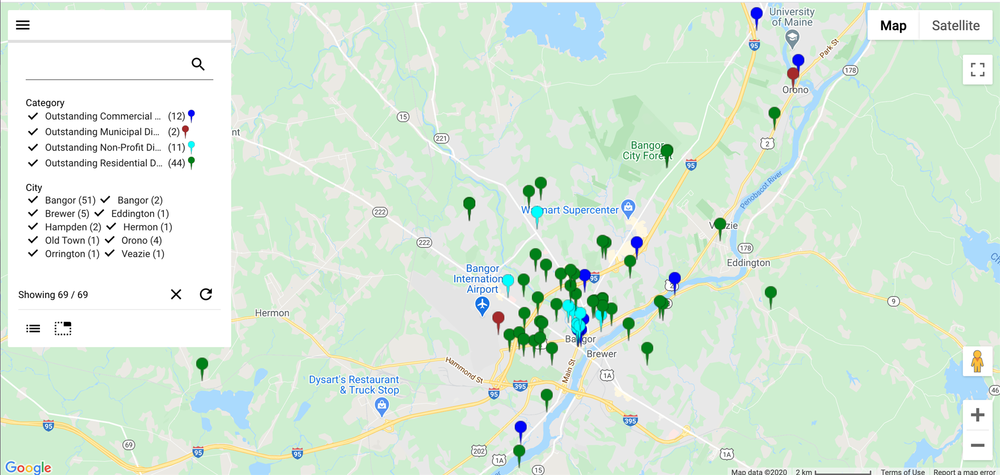 Festival of Lights Maps Rotary Club of Bangor