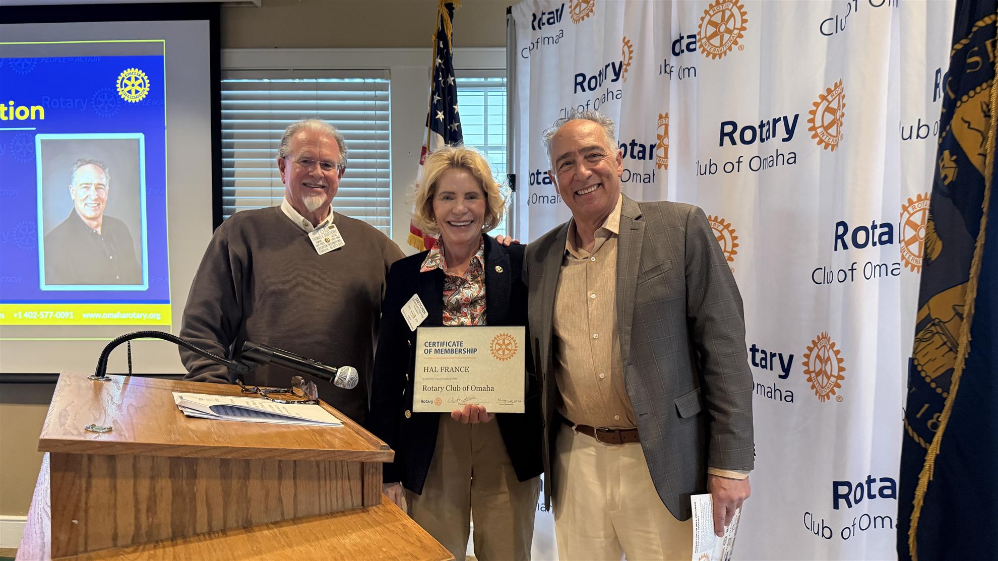 Welcome to our newest Rotarian, Hal France! | Rotary Club of Omaha ...