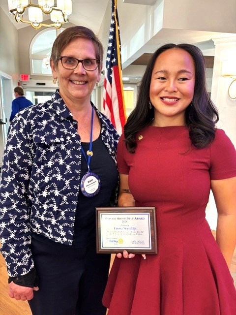 Emma with President-Elect Becky Hammer
