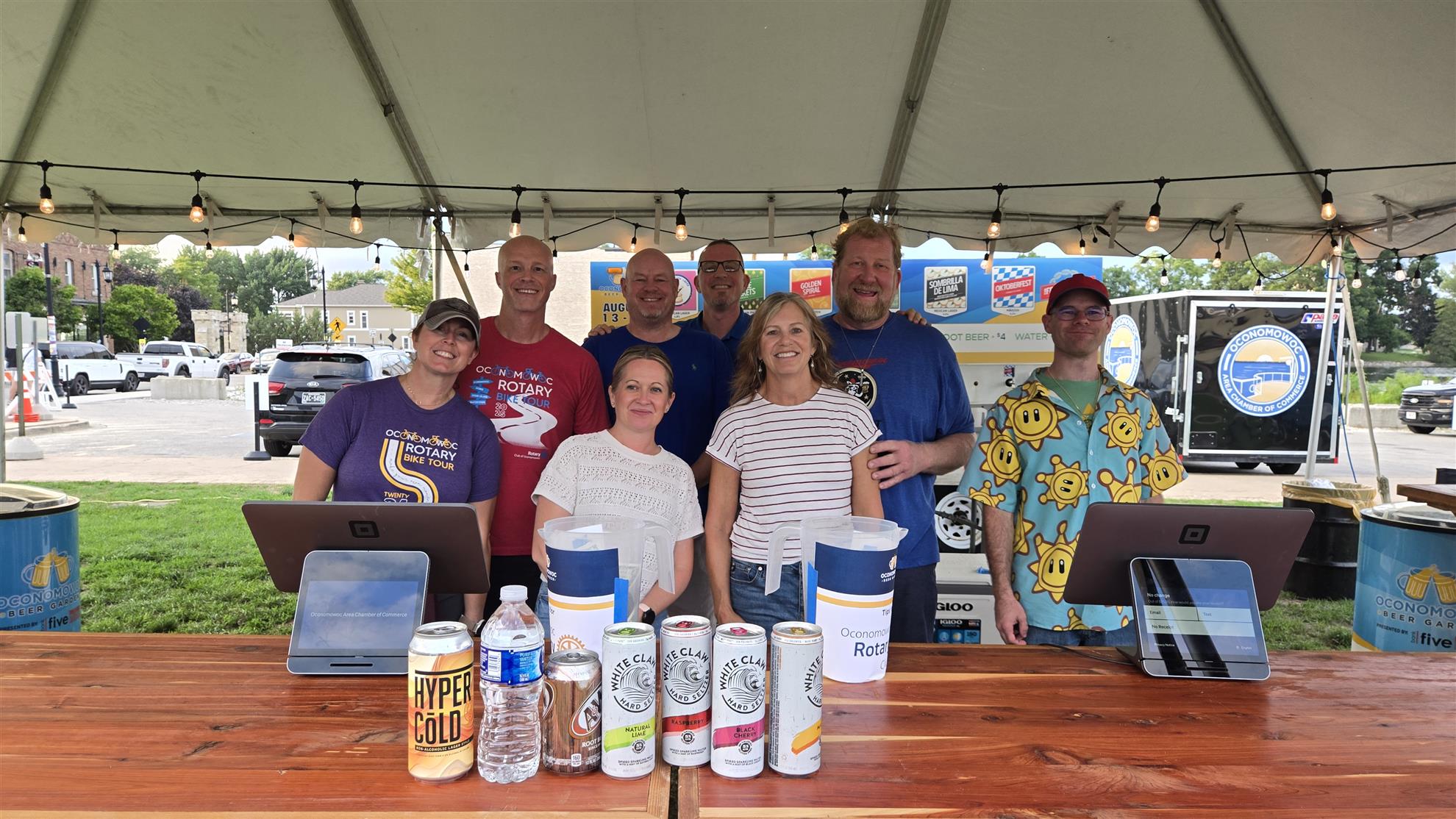Volunteers at the Beer Garden