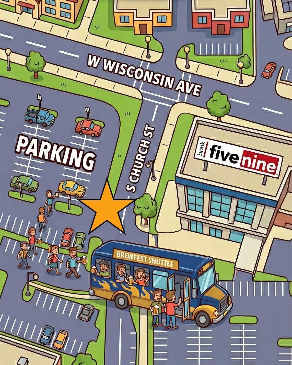 Downtown Oconomowoc Shuttle Map