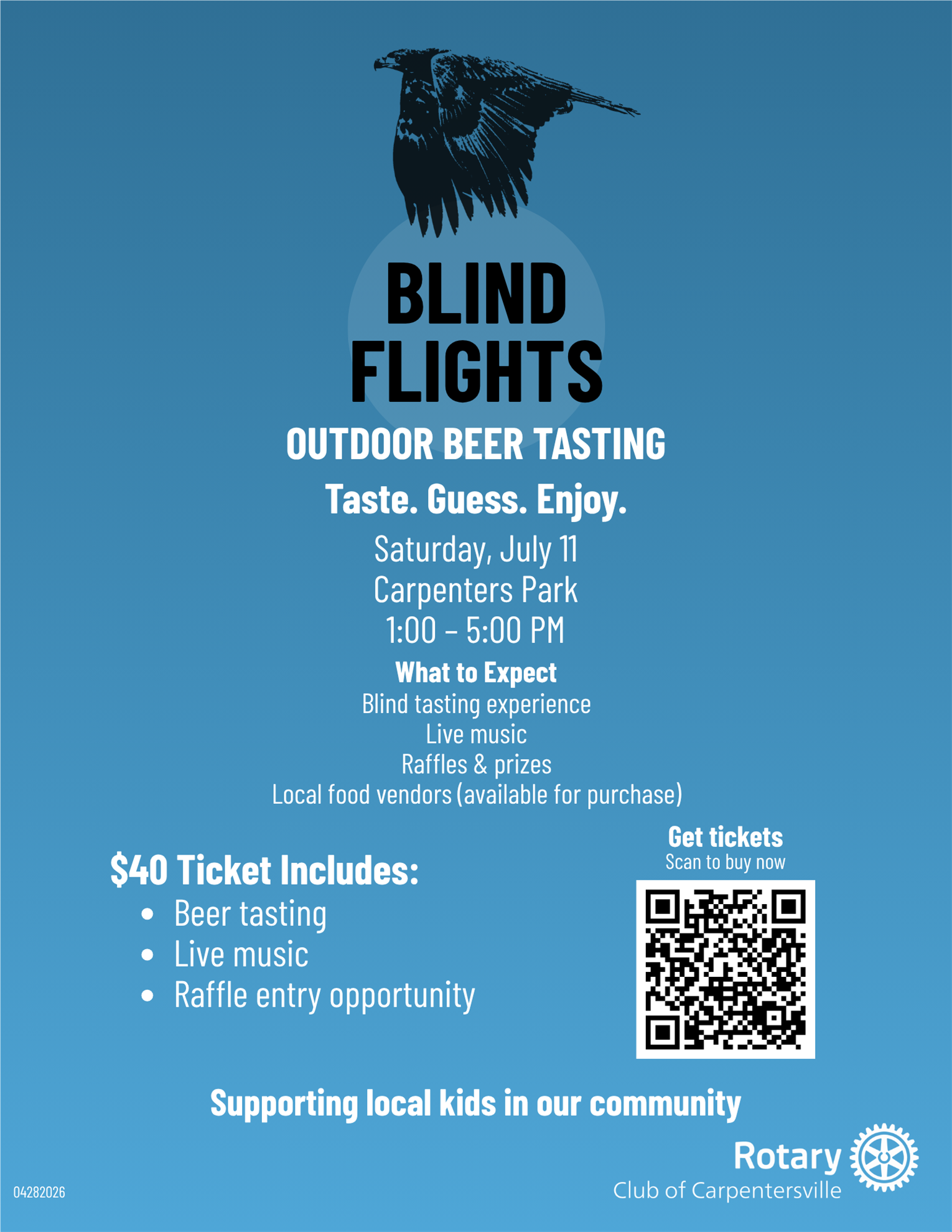 Blind Flights event flyer
