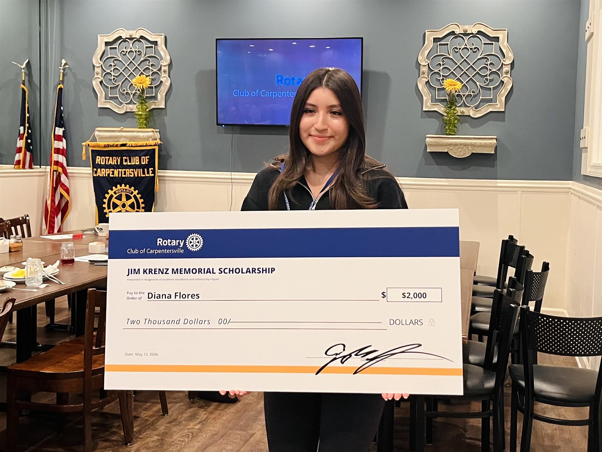 Diana Flores, 2026 Jim Krenz Memorial Scholarship recipient