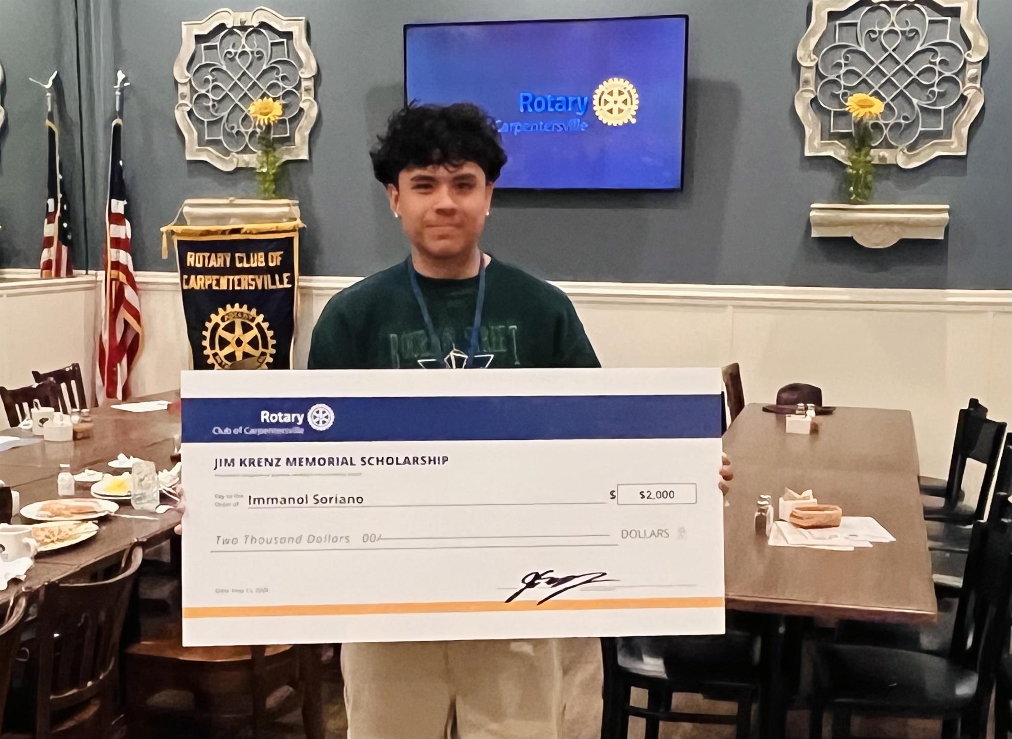 Imanol Soriano, 2026 Jim Krenz Memorial Scholarship recipient