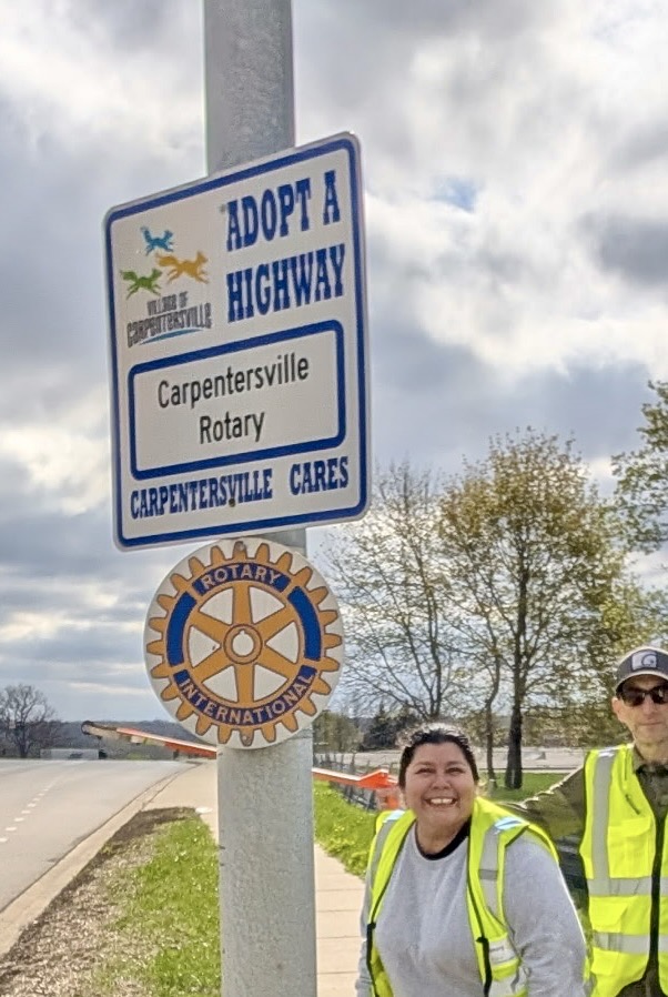 Rotary Club of Carpentersville Adopt-a-Road sign