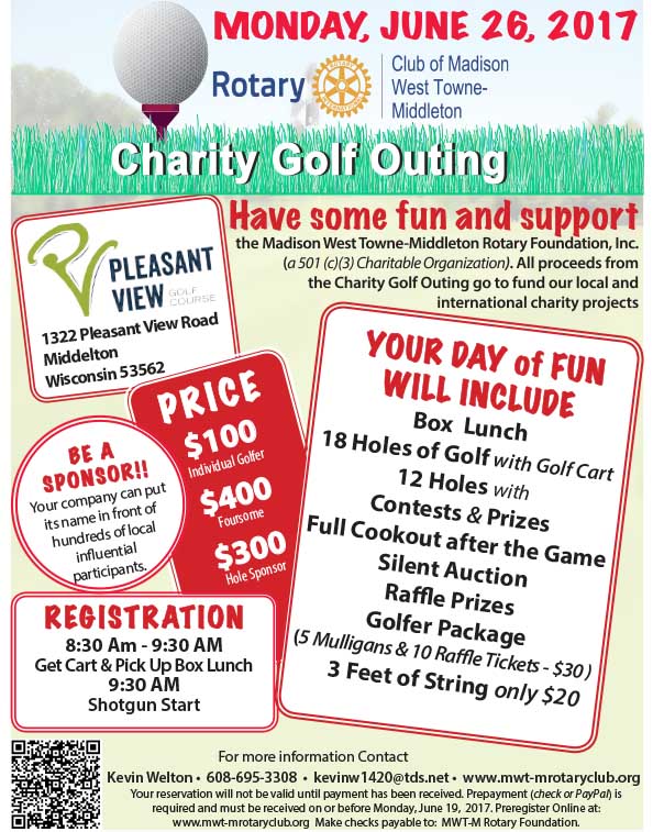 Annual Charity Golf Outing | Rotary Club of Madison West Middleton of ...