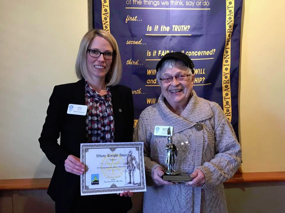 Whyte Knight Award Betty Marsh Rotary Club of Edmonton